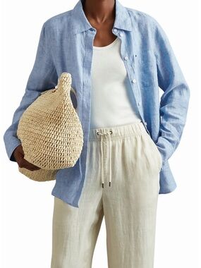 Belle Linen Button-Up Shirt